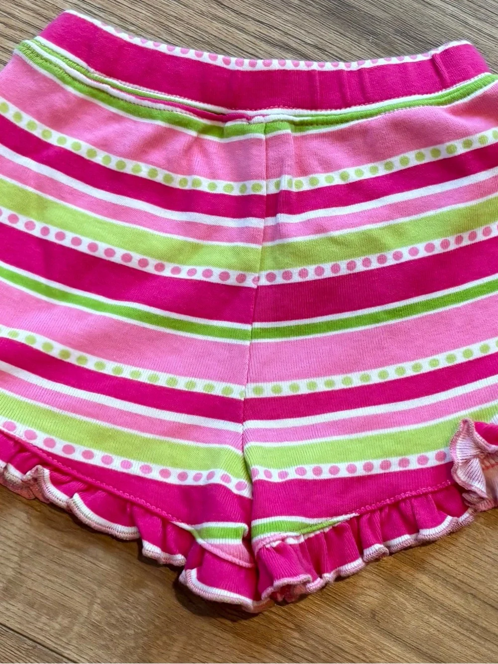 NWT Gymboree Pink Green Stripe Cotton Pull On Shorts Ice Cream Sweetie Girl 2T